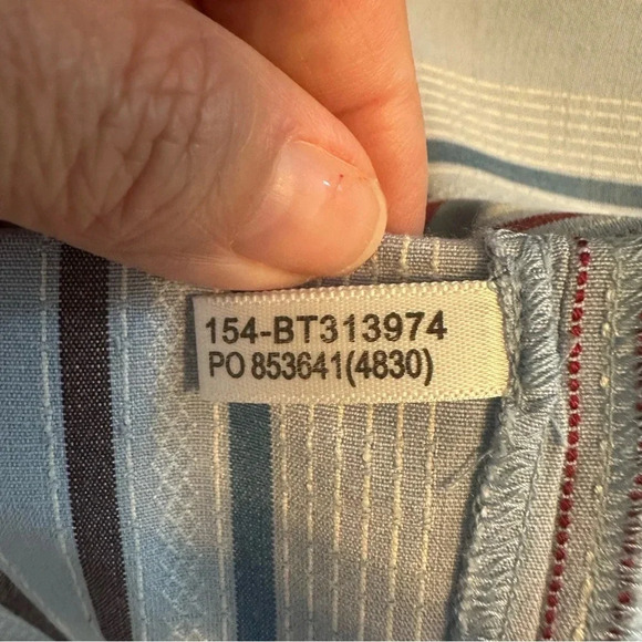 Tommy Bahama Men’s 100% Silk Long Sleeve Shirt Stripe Button Down - Picture 7 of 8